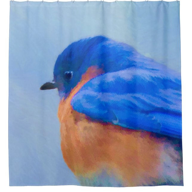 Bluebird Painting - Original Bird Art (Front)