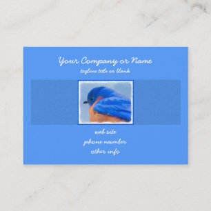 Bluebird Painting - Original Bird Art Business Card