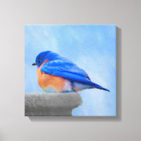 Bluebird Painting - Original Bird Art