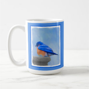 Bluebird Painting - Original Bird Art Coffee Mug