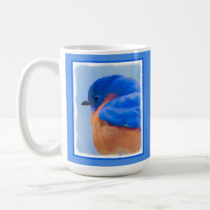 Bluebird Painting - Original Bird Art Coffee Mug
