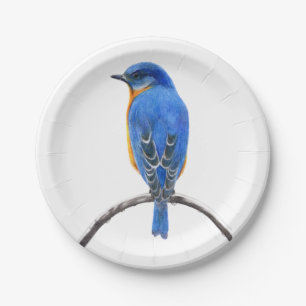 Bluebird Paper Plate