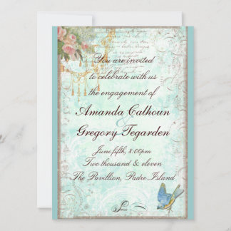 Bluebird & Pink Roses Engagement Announcement