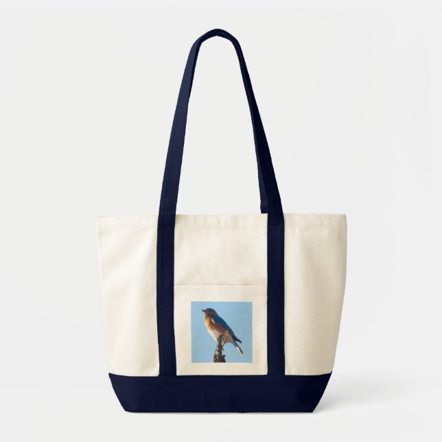 Bluebird Pocket Tote Bag (Front)