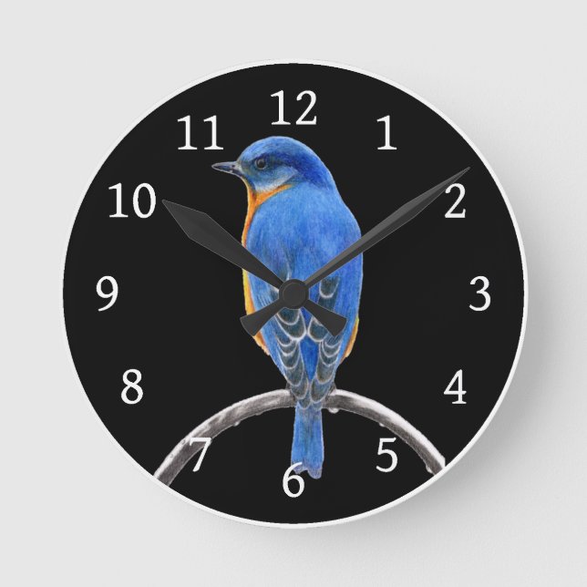 Bluebird Round Clock (Front)