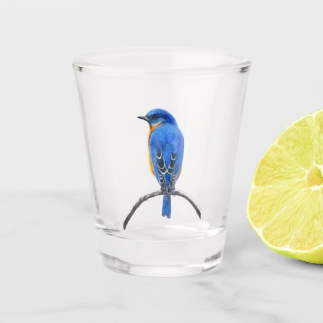 Bluebird Shot Glass (Front)