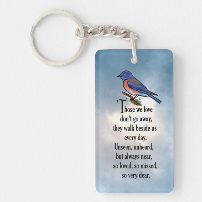 Bluebird "So Loved" Poem Keychain (Front)