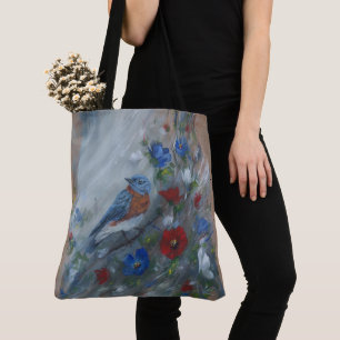 Bluebird - USA Painting Tote Bag