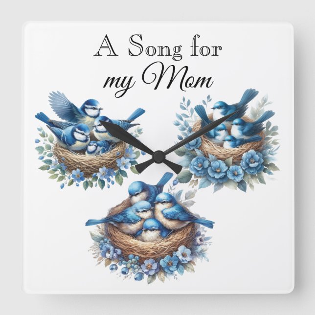 Bluebird Wall Clock (Front)