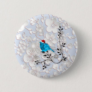 Bluebird Watching for Santa 2 Inch Round Button