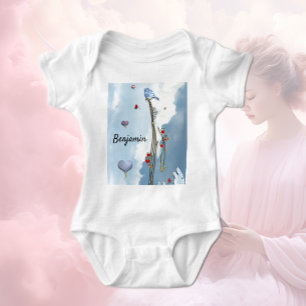 Bluebird Watching Hearts Toddler T-shirt Baby Bodysuit