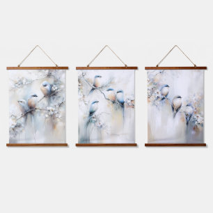 Bluebirds and Blossoms  Hanging Tapestry