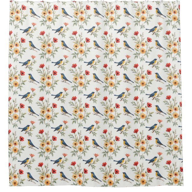 Bluebirds and Flowers (Front)