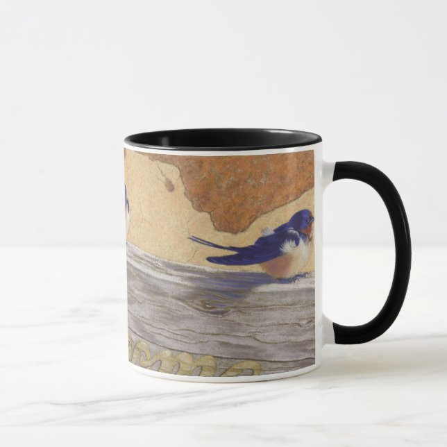 Bluebirds, barn swallows mug (Right)