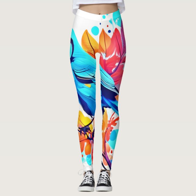 Bluebird's Bliss Art Leggings (Front)