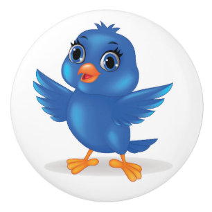 Bluebirds Bring Happiness - SRF Ceramic Knob