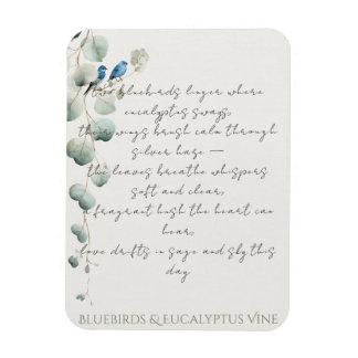 Bluebirds & Eucalyptus Vine Magnet