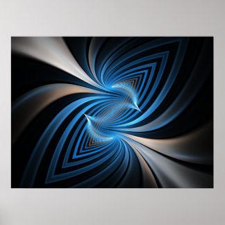 Bluebirds Fractal Poster