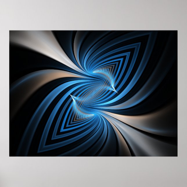 Bluebirds Fractal Poster (Front)