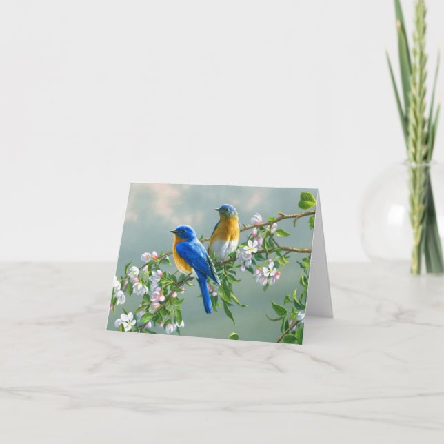 Bluebirds Holiday Card (Front)