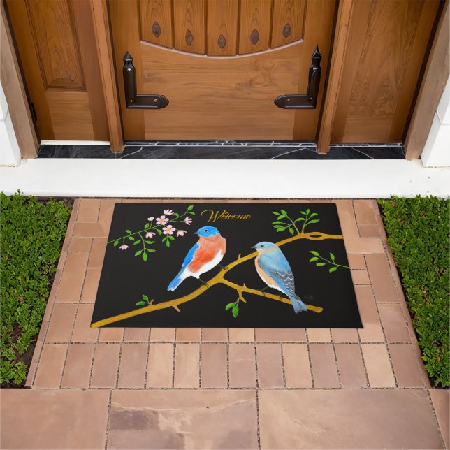 Bluebirds Large Doormat (Outdoor)