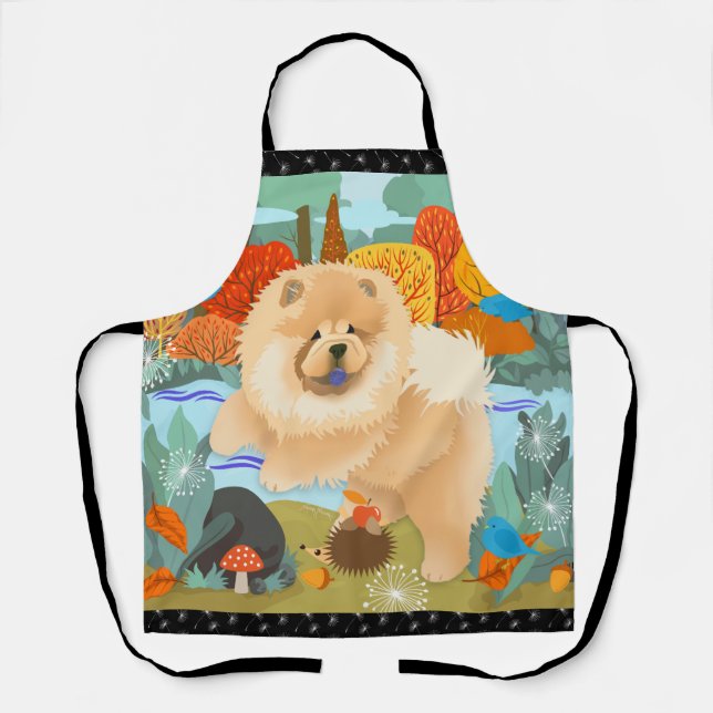 BLUEBIRDS OF HAPPINESS  Chow grooming chef  craft Apron (Front)