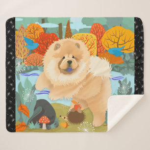 BLUEBIRDS OF HAPPINESS  Chow sherpa blanket