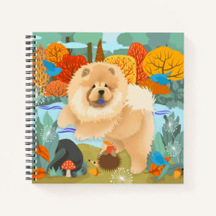 BLUEBIRDS OF HAPPINESS CHOW Spiral Notebook