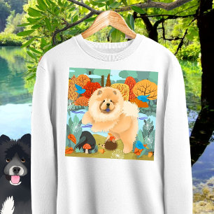 BLUEBIRDS OF HAPPINESS Chow White Sweatshirt