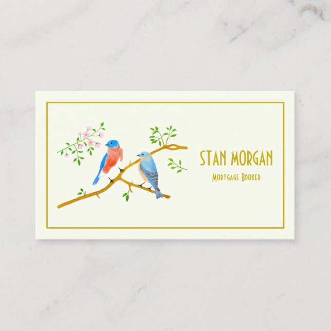 Bluebirds Pair Business Card (Front)