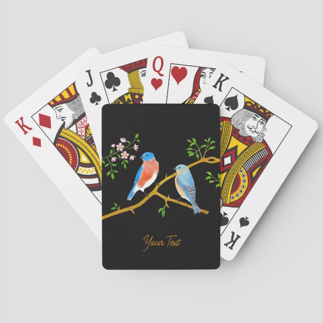 Bluebirds Playing Cards (Back)