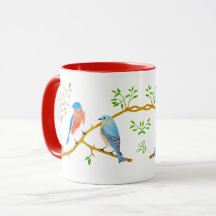 Bluebirds Red Combo Mug
