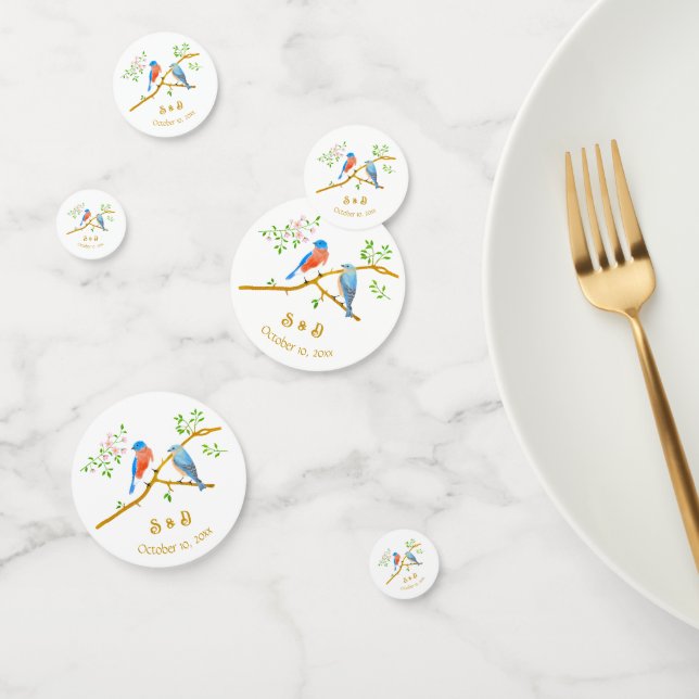 Bluebirds Wedding Confetti (Group)