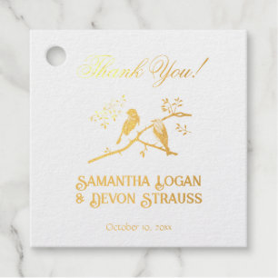 Bluebirds Wedding Favour Tags