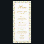 Bluebirds Wedding Menu<br><div class="desc">A wedding menu with beautiful bluebirds images. The background,  images and text can be personalized.  Original artwork by W.B.</div>