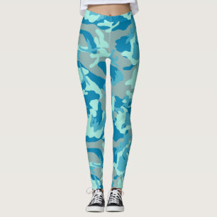 BlueBlast Camo Pattern Leggings