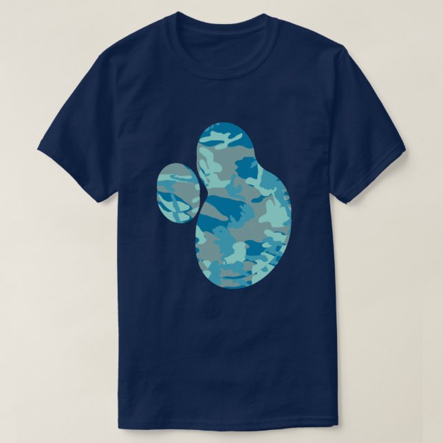 BlueBlast Camo Pattern Paint Splat v2 T-Shirt (Design Front)
