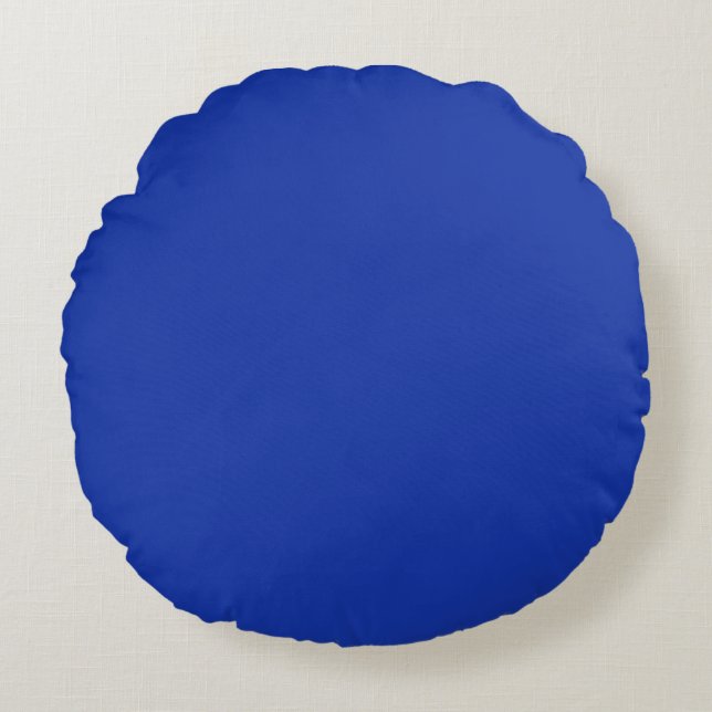 Bluebonnet Blue Round Pillow (Front)
