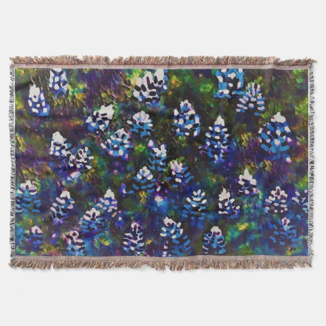 Bluebonnet Design- Throw Blanket (Front)