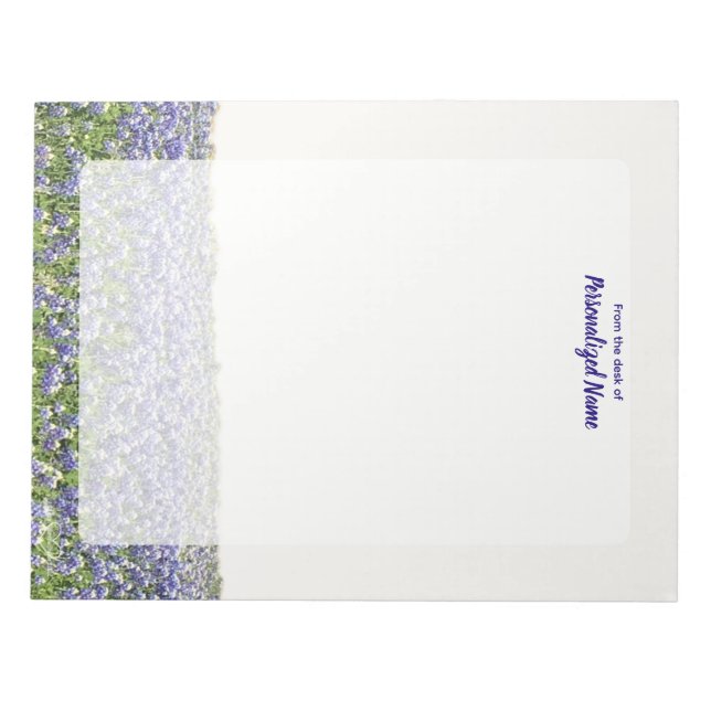 Bluebonnet Field Unlined Notepad (Front)