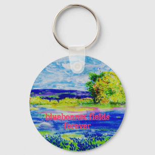 bluebonnet fields forever keychain
