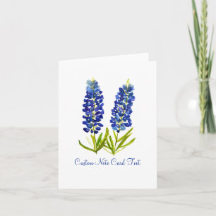 Bluebonnet Flowers Texas Elegant Art Note Card