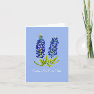 Bluebonnet Flowers Texas Elegant Art Note Card