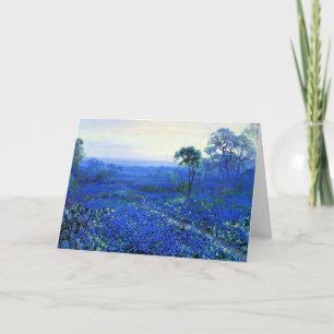 Bluebonnet Landscape with Cacti & Mountain Laurel Card