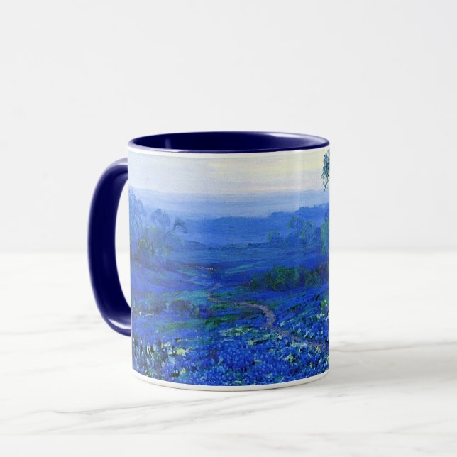 Bluebonnet Landscape with Cacti & Mountain Laurel  Mug (Front Left)