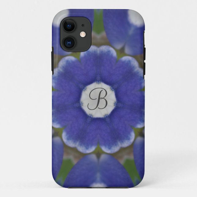 Bluebonnet Monogram Case-Mate iPhone Case (Back)