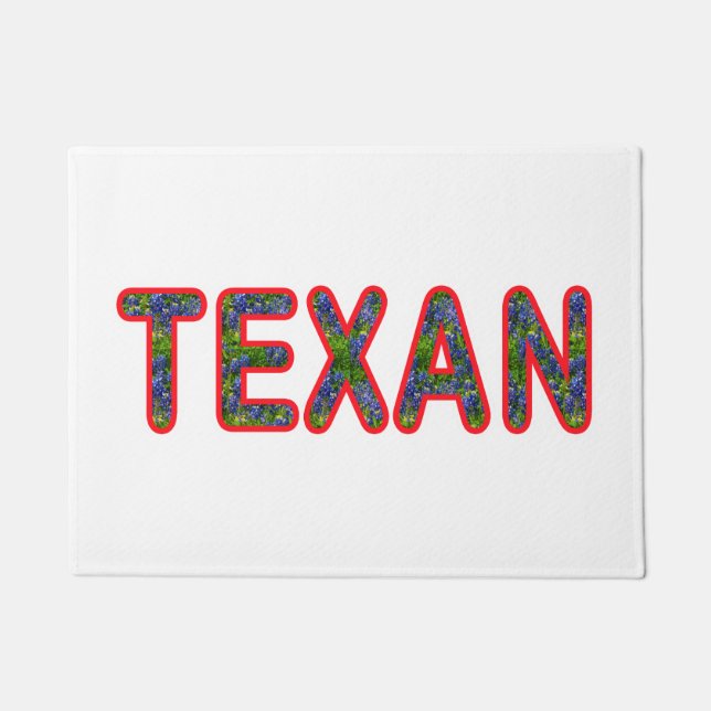 Bluebonnet Texan Doormat (Front)