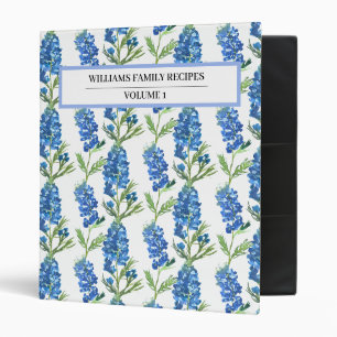Bluebonnet Texas State Flower Blue Wildflower  Binder