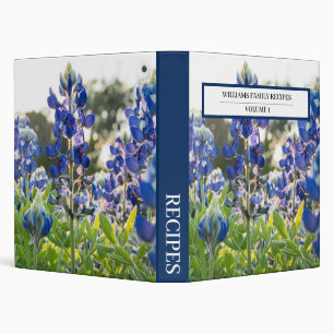 Bluebonnet Texas State Flower Blue Wildflower Binder