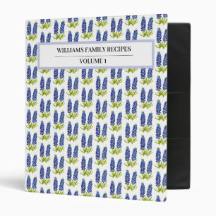 Bluebonnet Texas State Flower Blue Wildflower  Binder